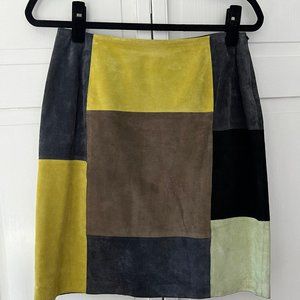 Alfani Suede Patchwork Skirt
